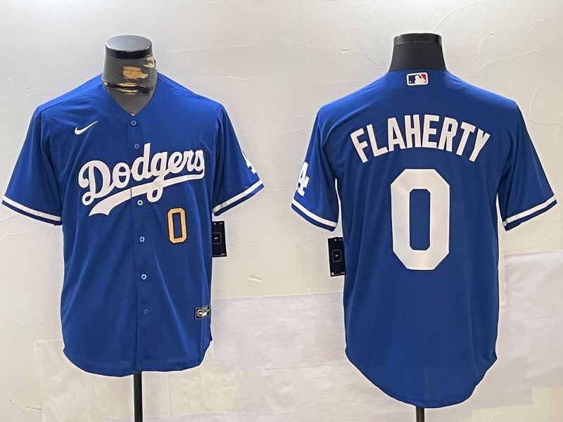 Men Los Angeles Dodgers #0 Flaherty Blue Game 2024 Nike MLB Jersey style 11203->los angeles dodgers->MLB Jersey
